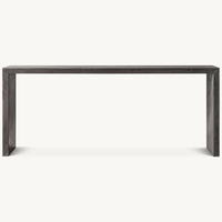 Table console en marbre Dream Home, cadre rectangulaire ouvert, base en dalle verticale, aspect béton, pierre, mobilier d'appoint moderne pour entrée