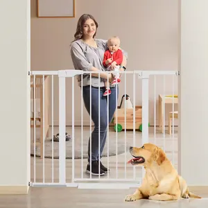 2024 popolari cancelli pieghevoli automatici per guardia del bambino cancelli di sicurezza per scale protezioni Non perforanti