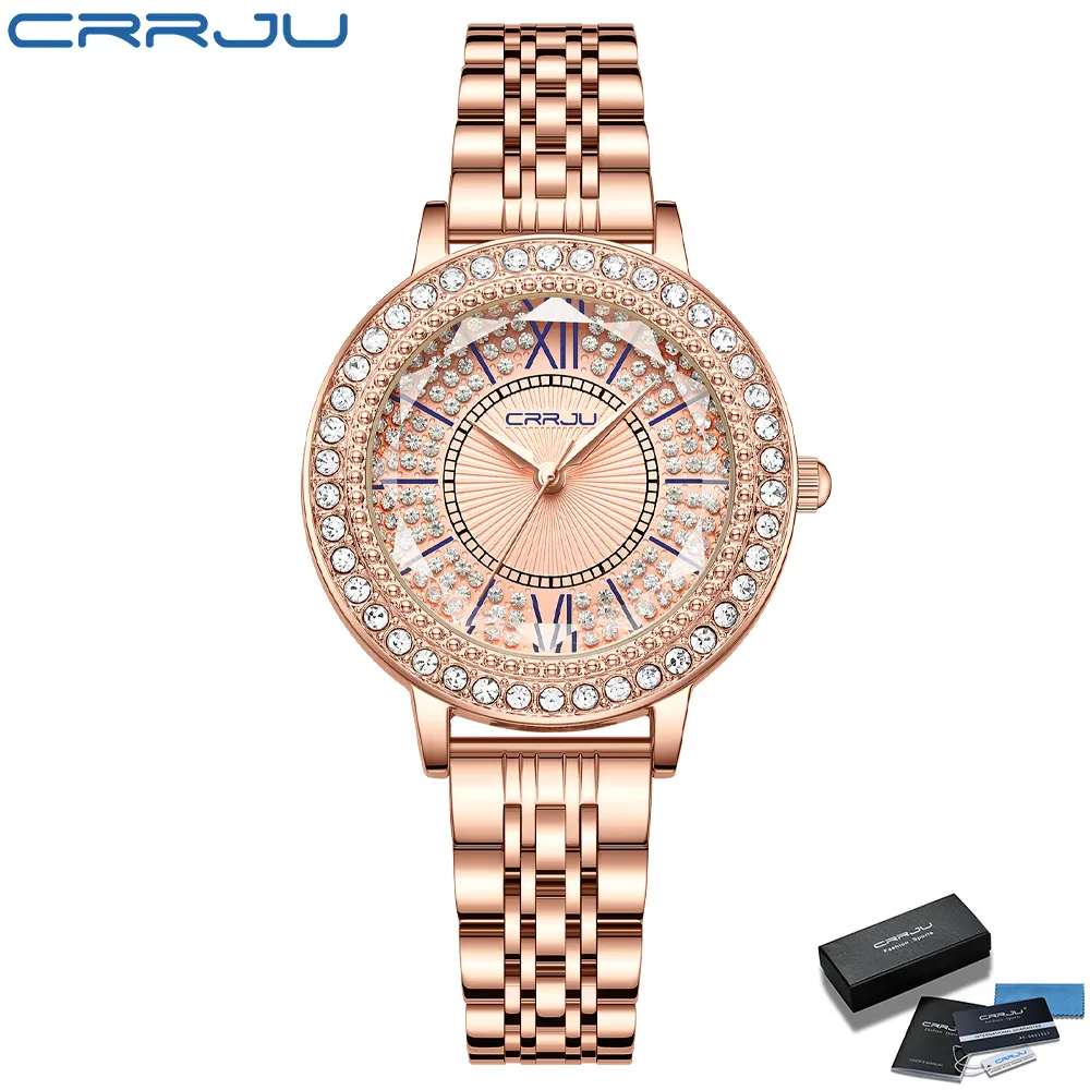 Brand Your Own Name Water Resistant Diamond Face Japan Quartz Ladies Women Bracelet Gift Watch