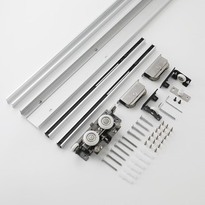Accessoires de quincaillerie pour porte coulissante sans rail, rail suspendu en alliage d'aluminium avec amortisseur bidirectionnel - Product Image 6