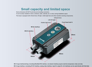 Caméra thermique Ethernet en ligne, moniteur d'imagerie thermique, Modbus RS485, caméra thermique murale - Product Image 2