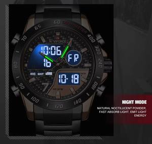 New NAVIFORCE 9171 Luxury Digital <b>LED</b> Wristwatch Luminous Male Waterproof Men's Quartz Watches Original Stainless Steel <b>Clock</b> - Product Image 6