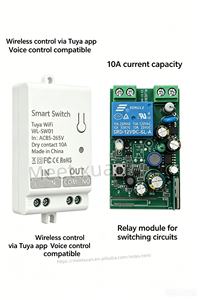 รีเลย์แบบแห้งชนิดแยกส่วน, สวิตช์อัจฉริยะ Tuya 2.4GHz <span class=keywords><strong>WiFi</strong></span> AC 85-265V, รองรับโหลด 10A, ควบคุมผ่านแอปและเสียง - Product Image 3