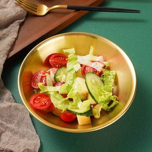 Bols à <span class=keywords><strong>salade</strong></span> en acier inoxydable doré argenté, bols à dessert en métal, bols coréens pour soupe, riz, nouilles, ramen, vaisselle de cuisine, récipients alimentaires - Product Image 4