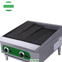 Barbecue à gaz à usage intensif prix de gros équipement de restaurant en acier inoxydable gaz lave rock grill