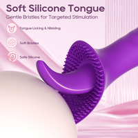 Erwachsenen-Sexspielzeug Vibrator für Frauen Zungenlecker mit 10 Vibrationsmodi Wasserdicht Leise Reisefreundlicher Vibromasseur