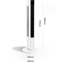 Ventilateur sur pied à oscillation à 360 degrés de 32 pouces avec télécommande, ventilateur tour sans pales