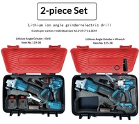 Ensemble de perceuse sans fil pour batterie MT 18V, kit de perceuse électrique 21V avec 2 batteries et chargeur, perceuse-visseuse avec mallette de transport