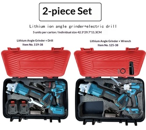 Juego de <span class=keywords><strong>Taladro</strong></span> Inalámbrico para Batería Makita de 18V, Kit de <span class=keywords><strong>Taladro</strong></span> Eléctrico de 21V con 2 Baterías y Cargador, <span class=keywords><strong>Taladro</strong></span> Atornillador con Estuche de Transporte - Product Image 2