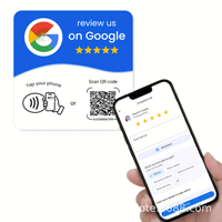Carte de visite NFC en acrylique et PVC imperméable avec fonction de paiement, plaque personnalisée pour avis sur les réseaux sociaux