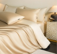 Parure de lit quatre pièces unie, luxe léger, douce pour la peau, écologique, sensation rafraîchissante, housse de couette en Lyocell et coton, idéale pour l'été à la maison