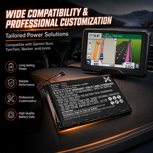 Batterie de navigation GPS rechargeable personnalisée LIT-22PRO pour Garmin <span class=keywords><strong>TomTom</strong></span> Magellan 3.7V 1500mAh Li-ion, pack de batteries de remplacement - Product Image 2