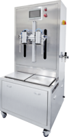 Machine de remplissage de liquide semi-automatique à double tête de vente directe d'usine pour le remplissage de boissons de jus et de soda 1-20L