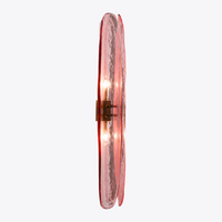 Applique murale moderne en cristal K9 chinois, fer et LED E26, motif Dahlia rose transparent