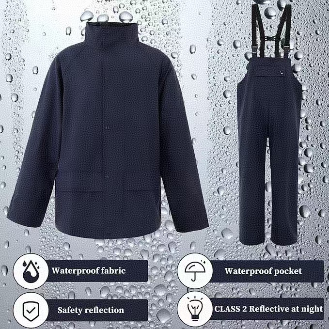 Fluorescent Rain Coats Ultimate Visibility Waterproof
