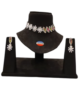 414 conjunto de collar de Gargantilla clásico para mujer con elegantes pendientes a juego para aniversario eventos tradicionales Idea de regalo perfecta - Product Image 4