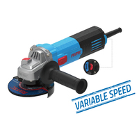 FIXTEC Meuleuse d'angle professionnelle 100 mm à vitesse variable avec interrupteur coulissant électrique Mini meuleuse d'angle