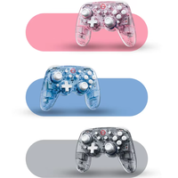 Control Inalámbrico Transparente y Colorido para Nintendo Switch, Joystick Dual Hall