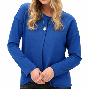 Womens Soft Stretch Cotton Spandex Knit <b>Jumper</b> Long Sleeve 230-240 GSM Casual Breathable Sweater Size 42-52 - Product Image 1