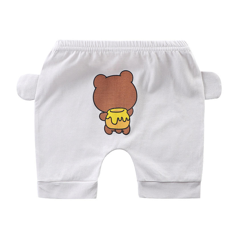 O-PP กางเกงสีเทาสีน้ำตาลหมีน้ำผึ้ง