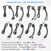 Porte-clés LED lumineux personnalisé double face avec logo, câble USB lumineux 5 en 1, imprimante de logo, cadeaux promotionnels, ordinateur, charge rapide 3A