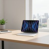 Nouvel étui clavier sans fil Bluetooth pour iPad Air 13 Pro 12,9 pouces avec rétroéclairage LED, pavé tactile USB-C et design ultra-fin - 7 couleurs