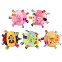 Balle en peluche colorée jouets pour animaux de compagnie pour chiens jouet de balle de chien à mâcher interactif avec cloches chiots jouet pour petits chiens de taille moyenne