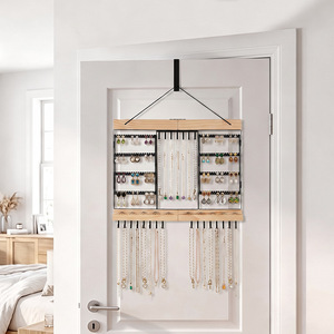 Organizzatore da <span class=keywords><strong>Parete</strong></span> in Legno e Metallo per Gioielli, Espositore Multifunzione per Orecchini, Collane e Bracciali - Product Image 3