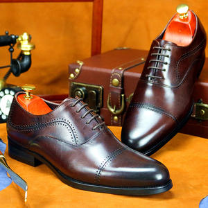 Zapatos de cuero clásicos al por mayor de fábrica con diseños artesanales, zapatos de vestir formales para hombre en tres lujosos colores para bodas - Product Image 4