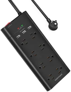 Vastfafa20年工場8コンセント3 USBユニークなネジ取り付け可能なUSスマートパワーストリップサージプロテクターソケット