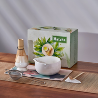 Ensemble de thé en céramique blanche de style japonais, écologique et durable, 510 ml, bol à matcha traditionnel Chawan avec bec verseur pour café et thé