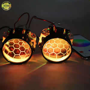 Meilleures ventes : Nouveau Bi-Xénon Visteon 2,5 et 3 pouces avec film bleu et structure nid d'abeille pour lentille de projecteur HID H4 H7, accessoires de <span class=keywords><strong>voiture</strong></span> pour la conversion - Product Image 4