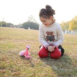 Giocattolo Educativo per Bambini, Piccolo Fenicottero di Peluche, Divertente e Carino Animale Imbottito Rosa - Product Image 5