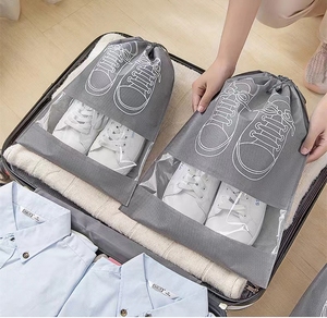 Nouveau sac à chaussures non tissé, imperméable, anti-poussière, sac de voyage portable, sac à cordon pour le rangement des chaussures, organisateur de chaussures - Product Image 2