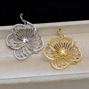 S925 Silver Pendant Base DIY Pearl Accessories Holder 14-17 Inch Empty Bottom <b>Concealer</b> for Jewelry Making Semi-Finished Product - Product Image 2