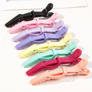 คลิปหนีบผมสำหรับร้านทำผมสี6ชิ้น/เซ็ตคลิปหนีบผมทำจากพลาสติกสีได้11.5ซม. คลิปหนีบผมสั่งทำสีได้ - Product Image 1