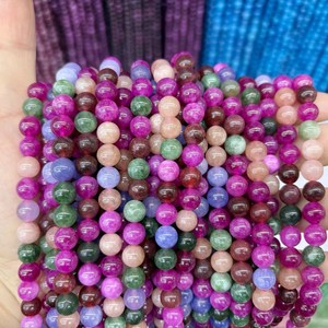 Cuentas Sueltas Redondas de <span class=keywords><strong>Jade</strong></span> Dong Ling con Degradado Amarillo Ámbar Natural, Venta al por Mayor, Suministros para Hacer Joyas, Pulseras y Collares - Product Image 3