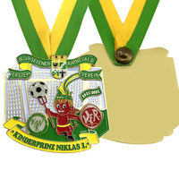 Médaille Ronde 3D Personnalisée en Métal sur le Thème du Sport, Technique de Coulée, Placage et Impression Personnalisés, Souvenir de Football – Vente en Gros