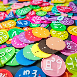 Azulejos de <span class=keywords><strong>fracciones</strong></span> magnéticas con logotipo personalizable y barras <span class=keywords><strong>circulares</strong></span> Kit de manipulación de matemáticas arcoíris para educación en el aula escolar preescolar - Product Image 2