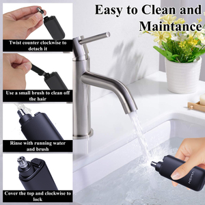 Mini tondeuse électrique pour <span class=keywords><strong>poils</strong></span> <span class=keywords><strong>du</strong></span> <span class=keywords><strong>nez</strong></span>, <span class=keywords><strong>rasoir</strong></span> rotatif USB pour l'épilation <span class=keywords><strong>du</strong></span> <span class=keywords><strong>nez</strong></span> et de la barbe, tondeuse à <span class=keywords><strong>poils</strong></span> d'oreilles étanche pour les voyages - Product Image 3