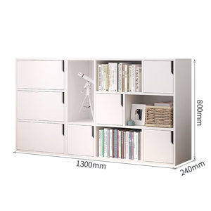 Holesale helf 3 ooooden ITH liding Doors ooookcase tortorage - Product Image 6
