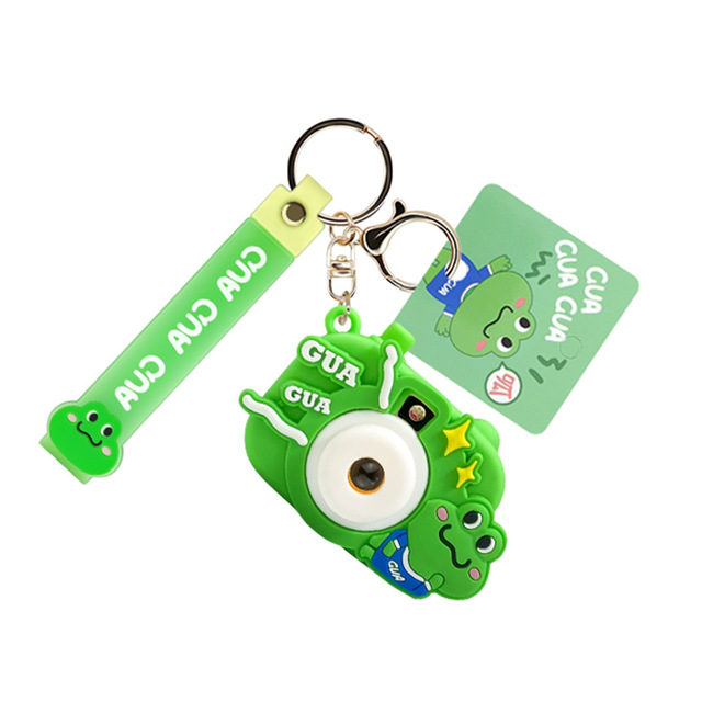 Projector Camera Keychain Children's Bag Pendant Can Customize Cartoon Image LOGO Camera Projection Keychain Backpack Accessory