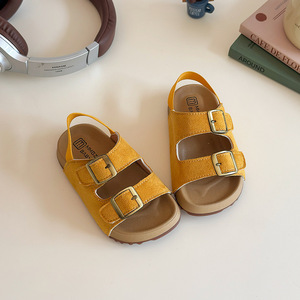 Sandalias Casuales Color Caramelo, Modelo Verano 2026, para Niñas Pequeñas, Suela de TPR, Suela Blanda, Doble Velcro, Zapatos de Moda para Bebés - Product Image 2