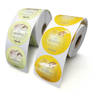 Rollos <span class=keywords><strong>de</strong></span> pegatinas autoadhesivas multicolores personalizados, pegatinas <span class=keywords><strong>de</strong></span> agradecimiento, gracias por el embalaje multiproducto - Product Image 3