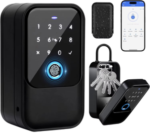 Boîte à clés intelligente Tuya TTlock avec empreinte digitale, Bluetooth, étanche, murale, sans clé, coffre-fort pour <span class=keywords><strong>Airbnb</strong></span>, bureau, OEM/ODM - Product Image 1