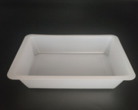 Assiettes jetables carrées et rectangulaires noires, jaunes, rouges et blanches pour plats à emporter, compatibles micro-ondes, en plastique, pour la vente en gros