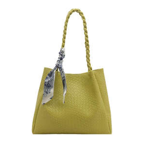 Fashion Double Handle Women's Shoulder <b>Bag</b> New <b>Zipper</b> Closed <b>Nylon</b> Lining Mini Fashion <b>Tote</b> <b>Bag</b> - Product Image 4