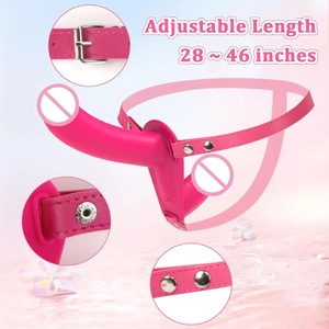 Arnés con Correa de Silicona Suave, Dildo Doble, Vibrador de Punto G, Control Remoto, Juguete Sexual para Parejas, Venta al Por Mayor - Product Image 2