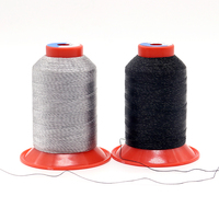 Hilo de Coser HONGQIAO de Poliéster 100% Conductivo Continuo, Teñido, 40S/2 Tex30 Tkt100, de Alta Calidad para Textiles Funcionales Especiales