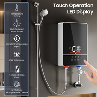 Chauffe-Eau Électrique Instantané Mural Intelligent Économe en Énergie Sans Réservoir pour Usage Domestique 3.5kW-6kW